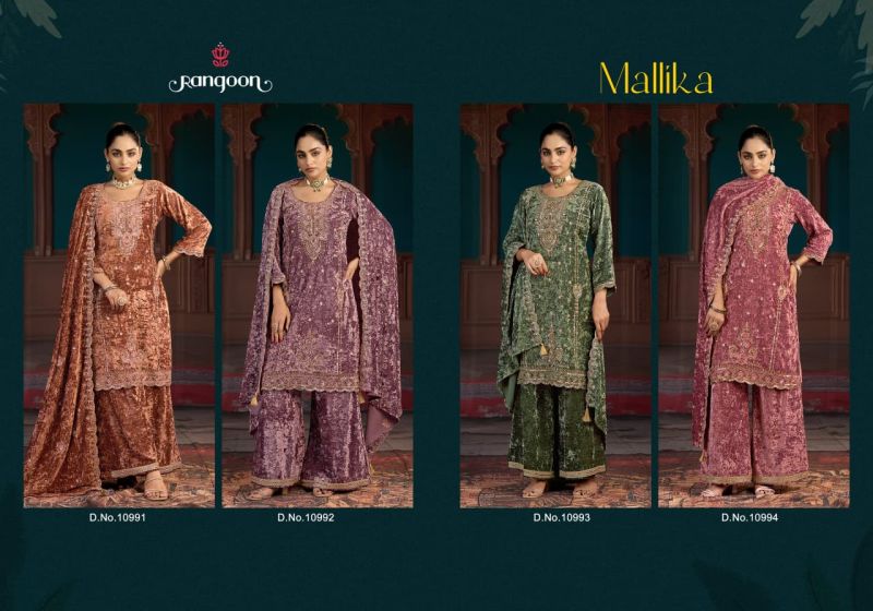 Rangoon Mallika Readymade Makhmal Velvet Beads Work Designer Salwar Kameez Collection — Wholesale Salwar Suits, Kessi wholesale from Surat — Photo 5