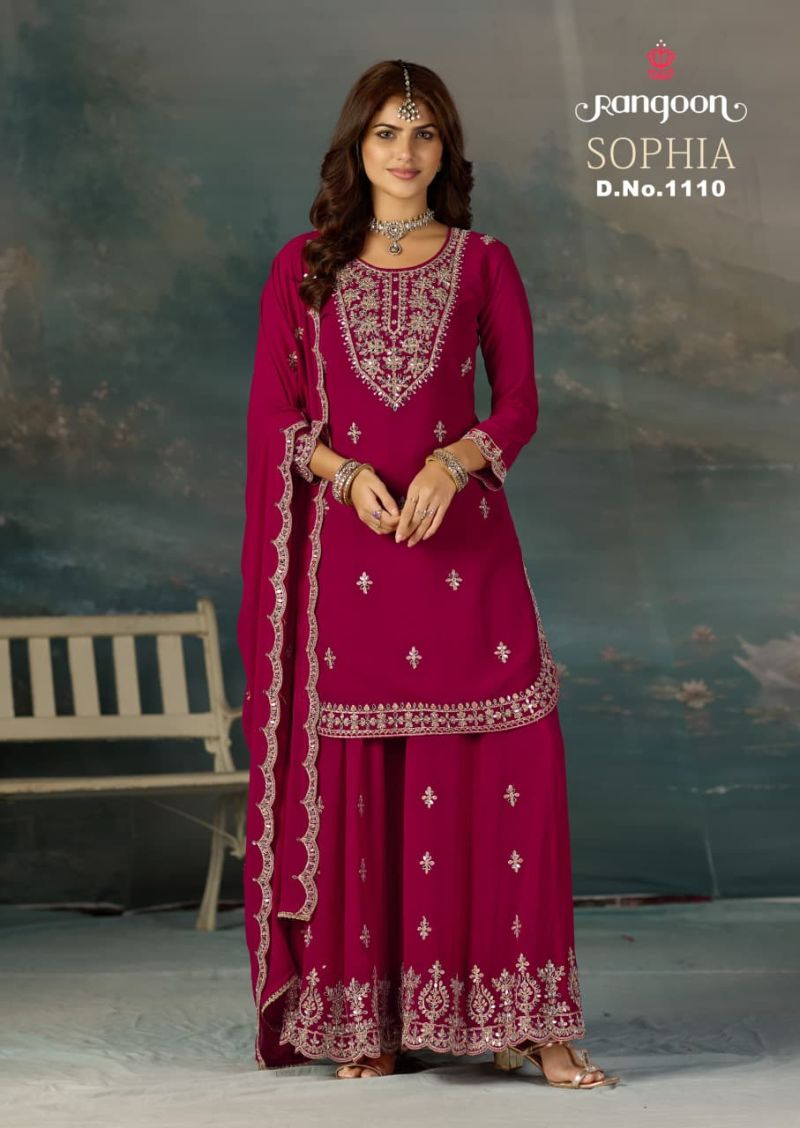 Rangoon Sophia Geoegette Khatli Mirror Work Salwar Kameez Catalog — Wholesale Salwar Suits, Rangoon wholesale from Surat — Photo 2