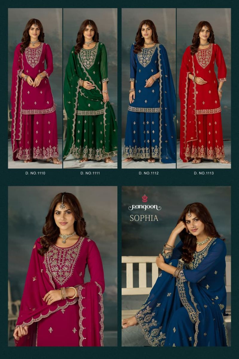 Rangoon Sophia Geoegette Khatli Mirror Work Salwar Kameez Catalog — Wholesale Salwar Suits, Rangoon wholesale from Surat — Photo 5