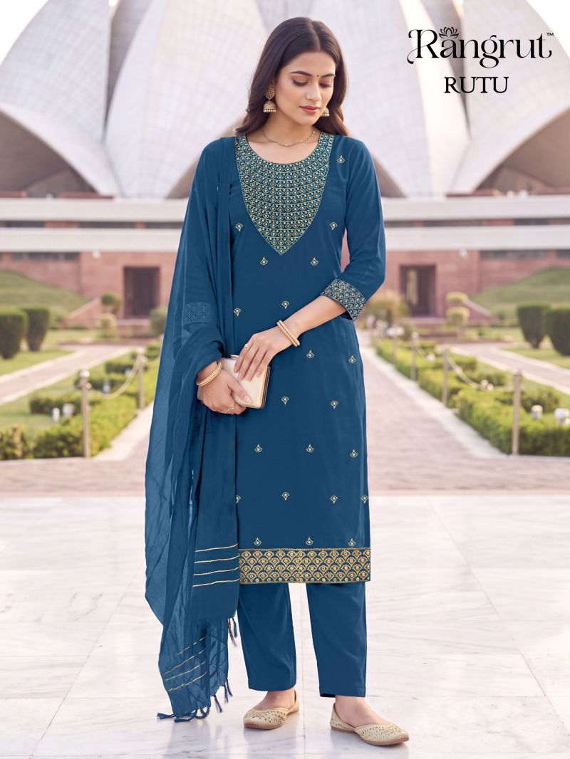 Rangrut Rutu Malai Crep Sequence Embroidered Salwar Kameez Catalog