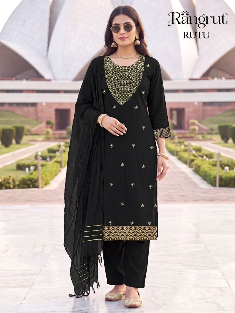 Rangrut Rutu Malai Crep Sequence Embroidered Salwar Kameez Catalog — Wholesale Kurtis, Banwery wholesale from Surat — view 6