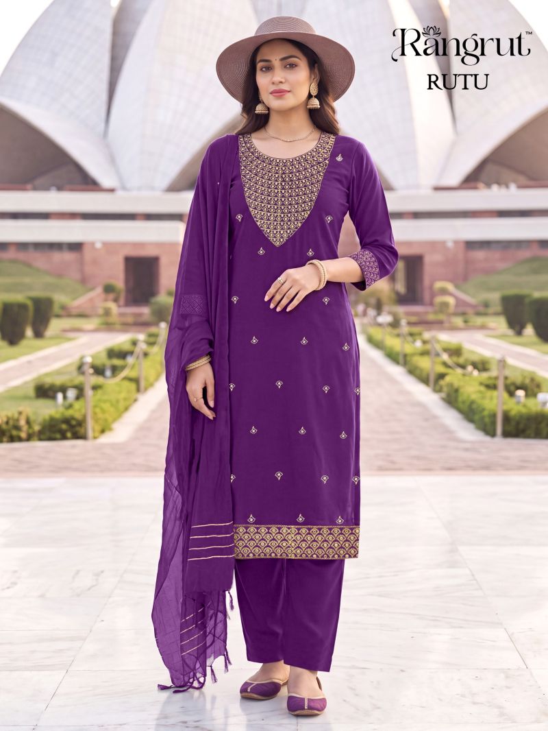Rangrut Rutu Malai Crep Sequence Embroidered Salwar Kameez Catalog — Wholesale Kurtis, Banwery wholesale from Surat — view 4