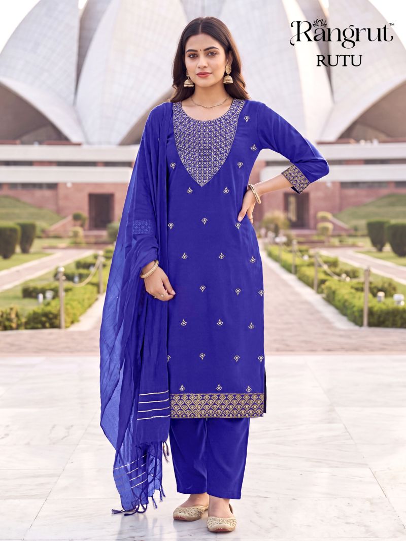 Rangrut Rutu Malai Crep Sequence Embroidered Salwar Kameez Catalog — Wholesale Kurtis, Banwery wholesale from Surat — view 3