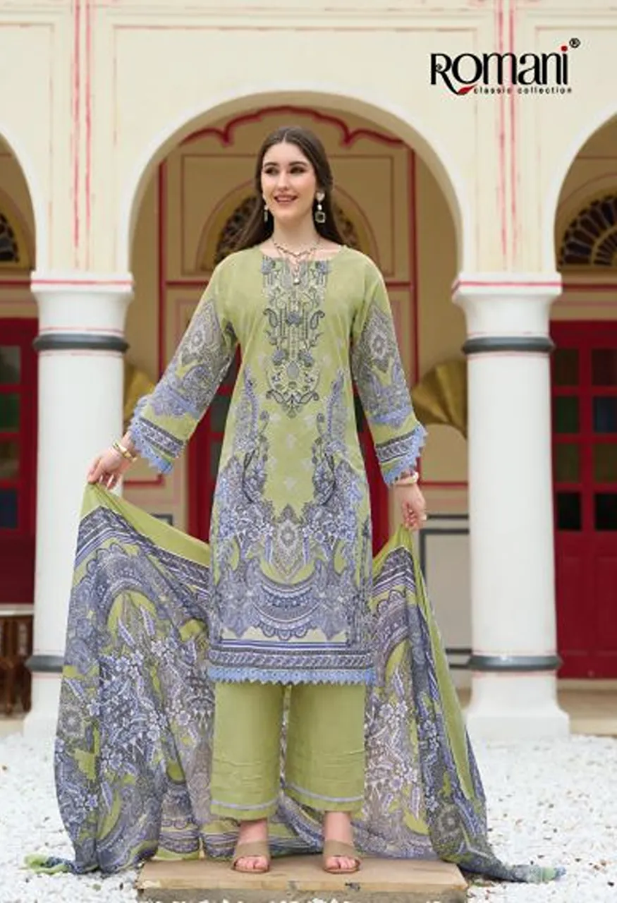 Romani Aarzu Vol 37 Soft Cotton Digital Printed Dress Materia Collection — Wholesale Salwar Suits, Romani wholesale from Surat — view 3
