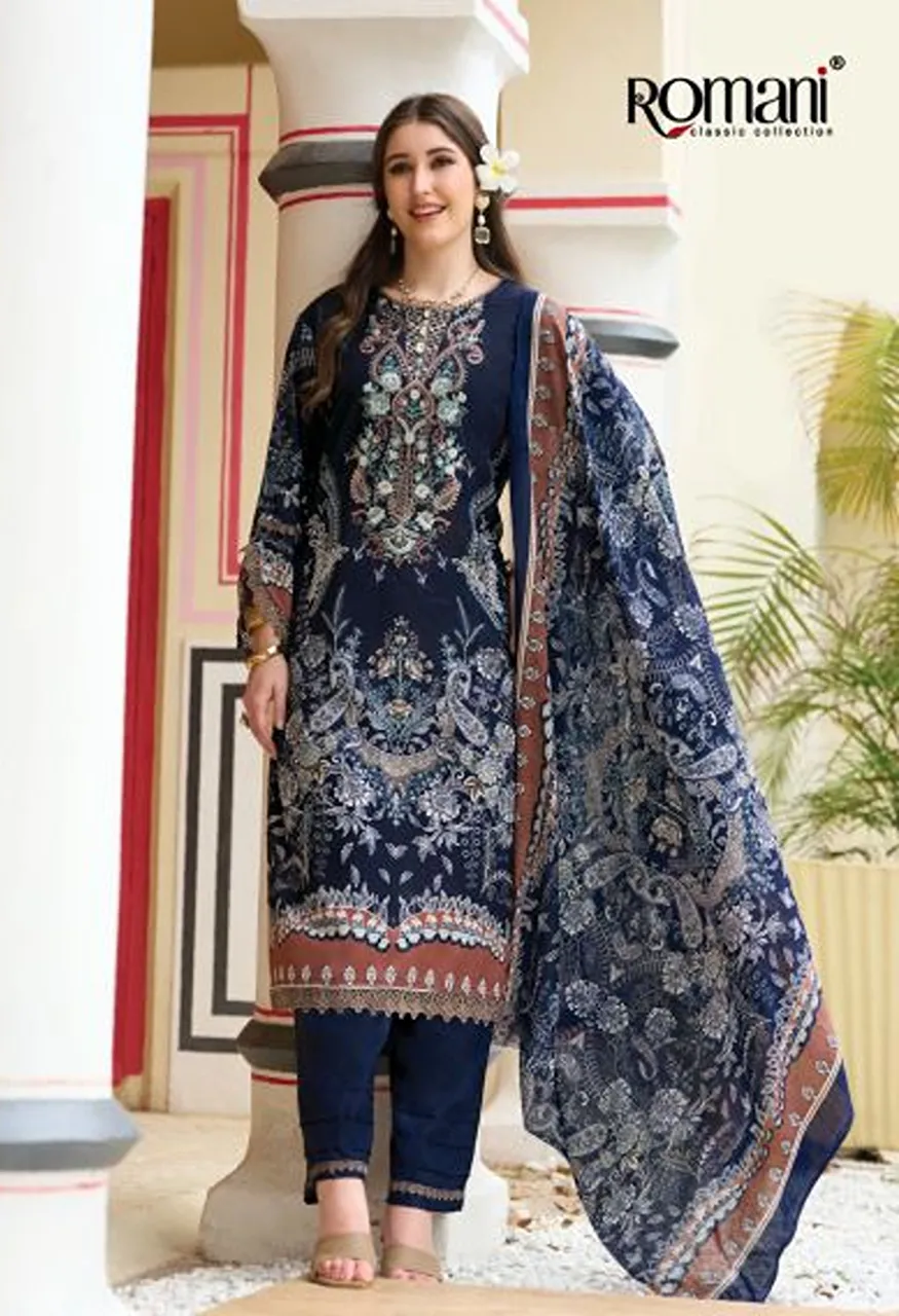 Romani Aarzu Vol 37 Soft Cotton Digital Printed Dress Materia Collection — Wholesale Salwar Suits, Romani wholesale from Surat — view 7