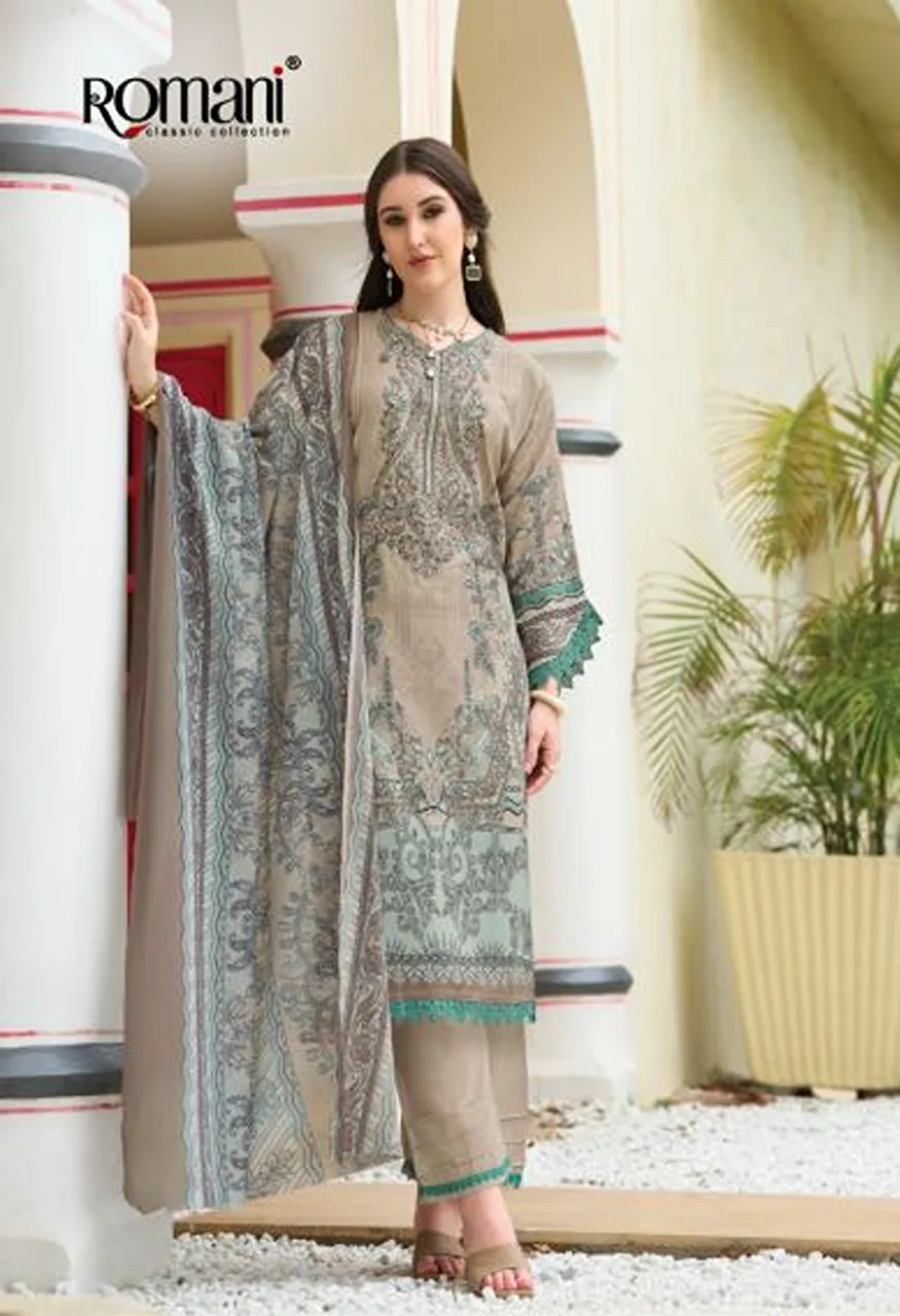 Romani Aarzu Vol 37 Soft Cotton Digital Printed Dress Materia Collection — Wholesale Salwar Suits, Romani wholesale from Surat — view 5