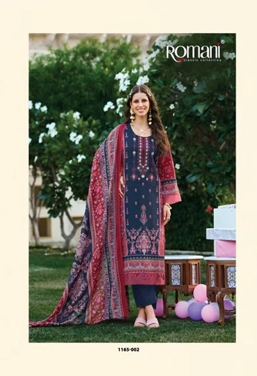 Romani Bin Kareem Vol 7 Cotton Digital Printed With Embroidered Dress Material Catalog — Wholesale Salwar Suits, Romani wholesale from Surat — Photo 7