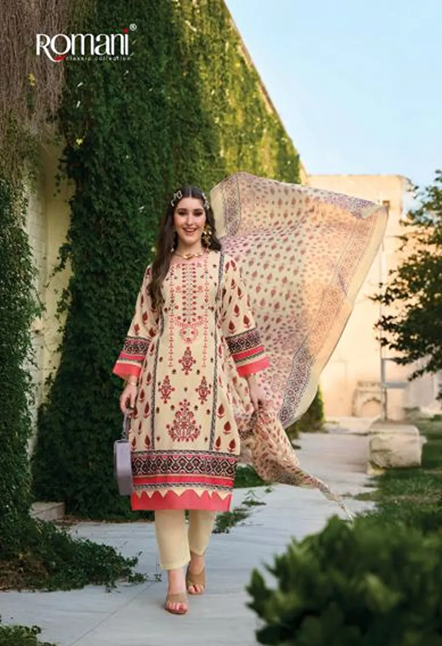 Romani Bin Kareem Vol 7 Cotton Digital Printed With Embroidered Dress Material Catalog — Wholesale Salwar Suits, Romani wholesale from Surat — Photo 6
