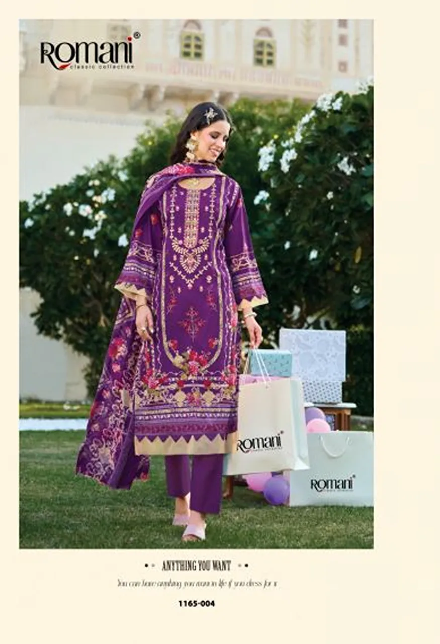 Romani Bin Kareem Vol 7 Cotton Digital Printed With Embroidered Dress Material Catalog — Wholesale Salwar Suits, Romani wholesale from Surat — Photo 5