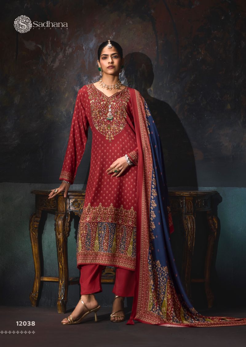 Sadhana Rosa Viscose Pashmina Digital Printed Salwar Kameez Collection — Wholesale Salwar Suits, Sadhana Fashion wholesale from Surat — Photo 4