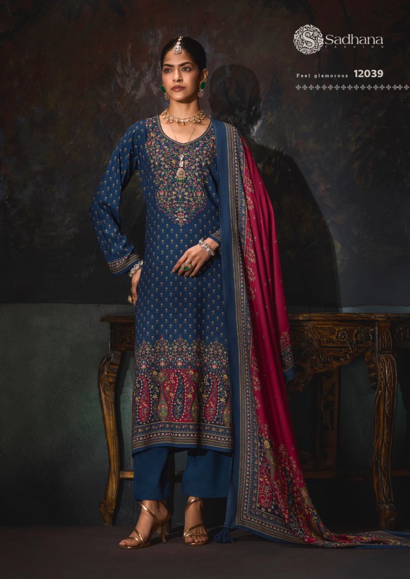 Sadhana Rosa Viscose Pashmina Digital Printed Salwar Kameez Collection — Wholesale Salwar Suits, Sadhana Fashion wholesale from Surat — Photo 3
