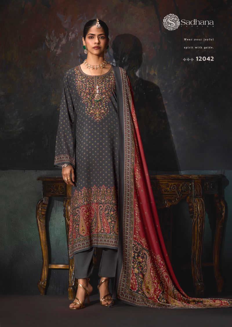 Sadhana Rosa Viscose Pashmina Digital Printed Salwar Kameez Collection — Wholesale Salwar Suits, Sadhana Fashion wholesale from Surat — Photo 6