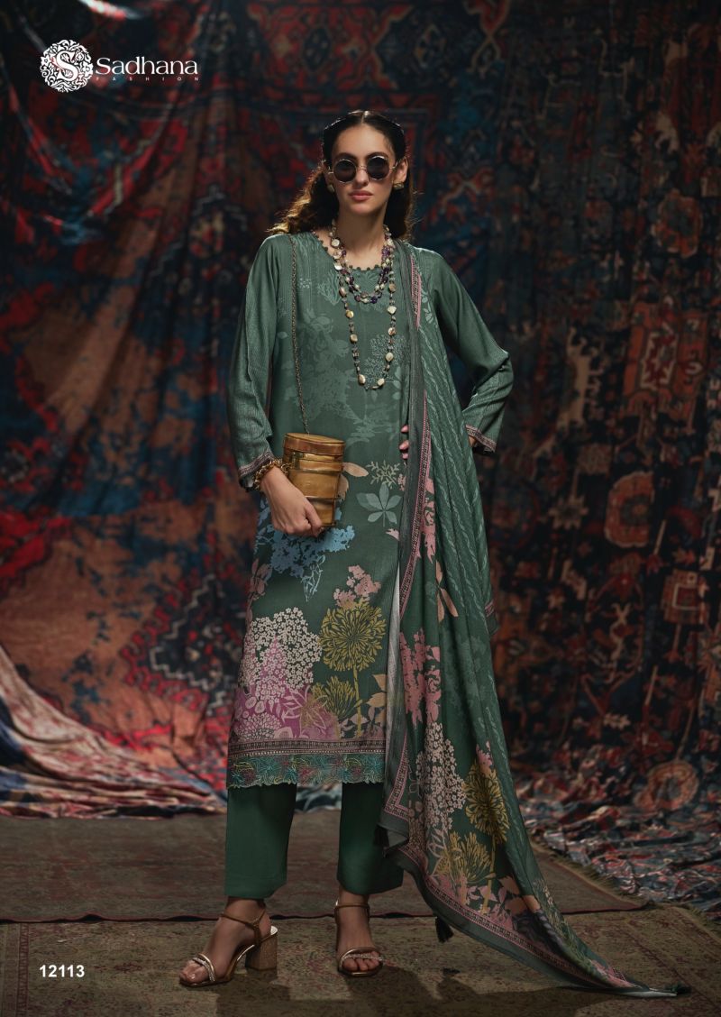 Sadhana Vivid Viscose Pashmina Digital Printed Salwar Kameez Collection — Wholesale Salwar Suits, Sadhana Fashion wholesale from Surat — view 3