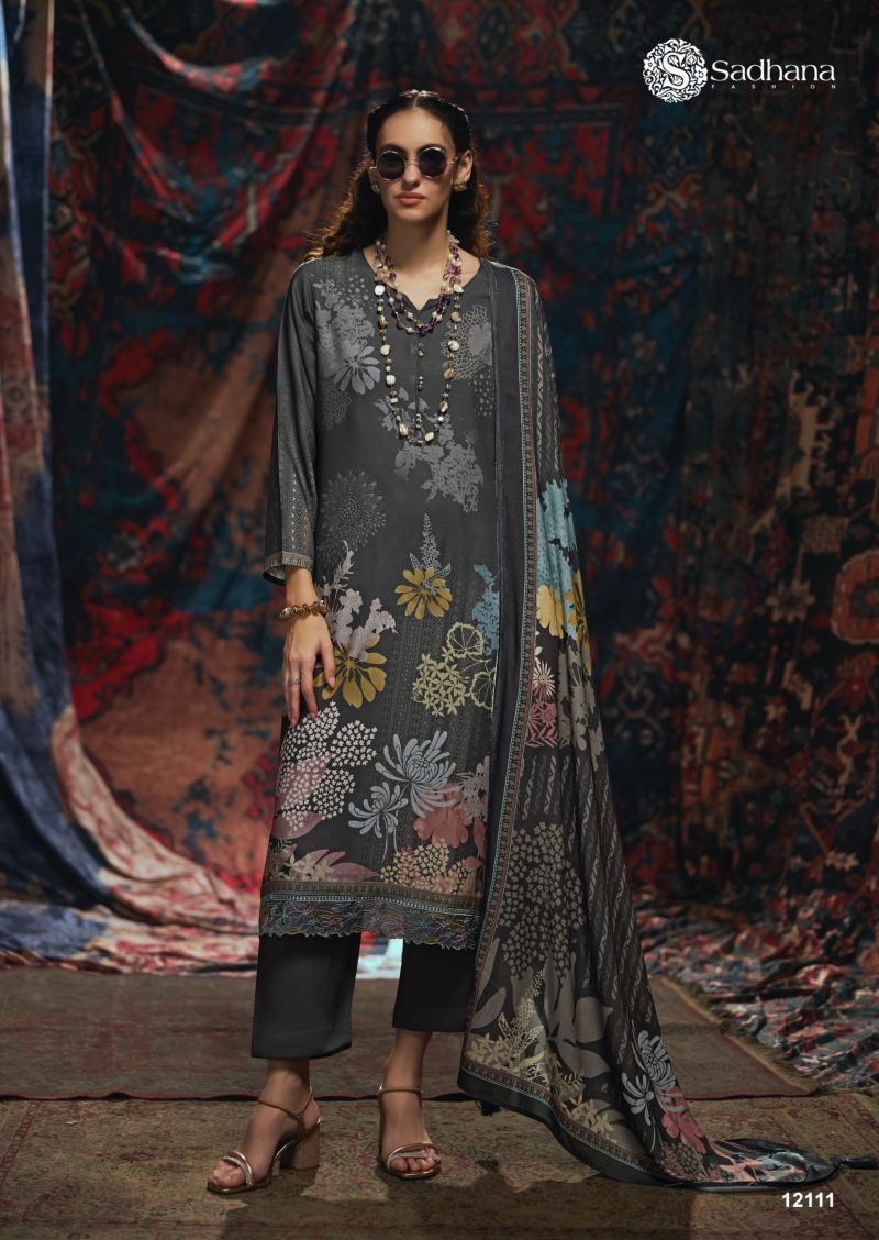 Sadhana Vivid Viscose Pashmina Digital Printed Salwar Kameez Collection — Wholesale Salwar Suits, Sadhana Fashion wholesale from Surat — view 6
