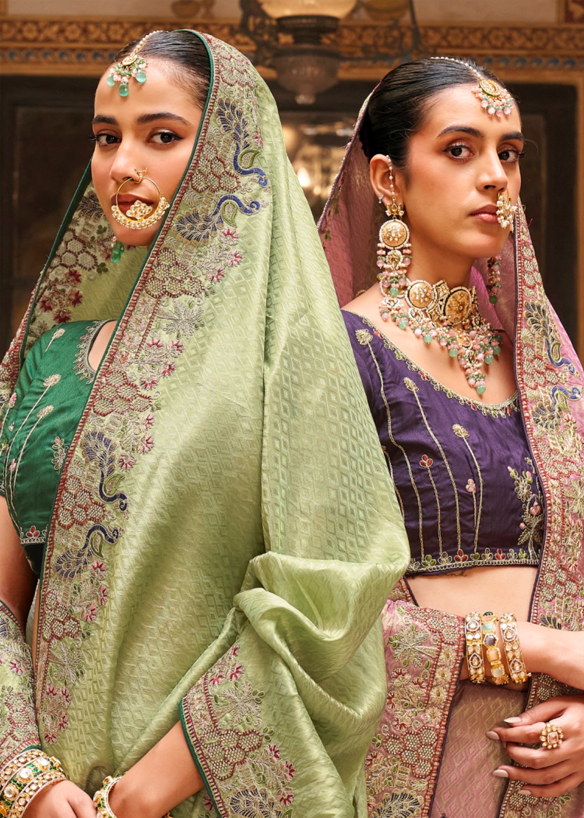 Sajode Kalash Soft Tissue with Embroidered Saree Collection