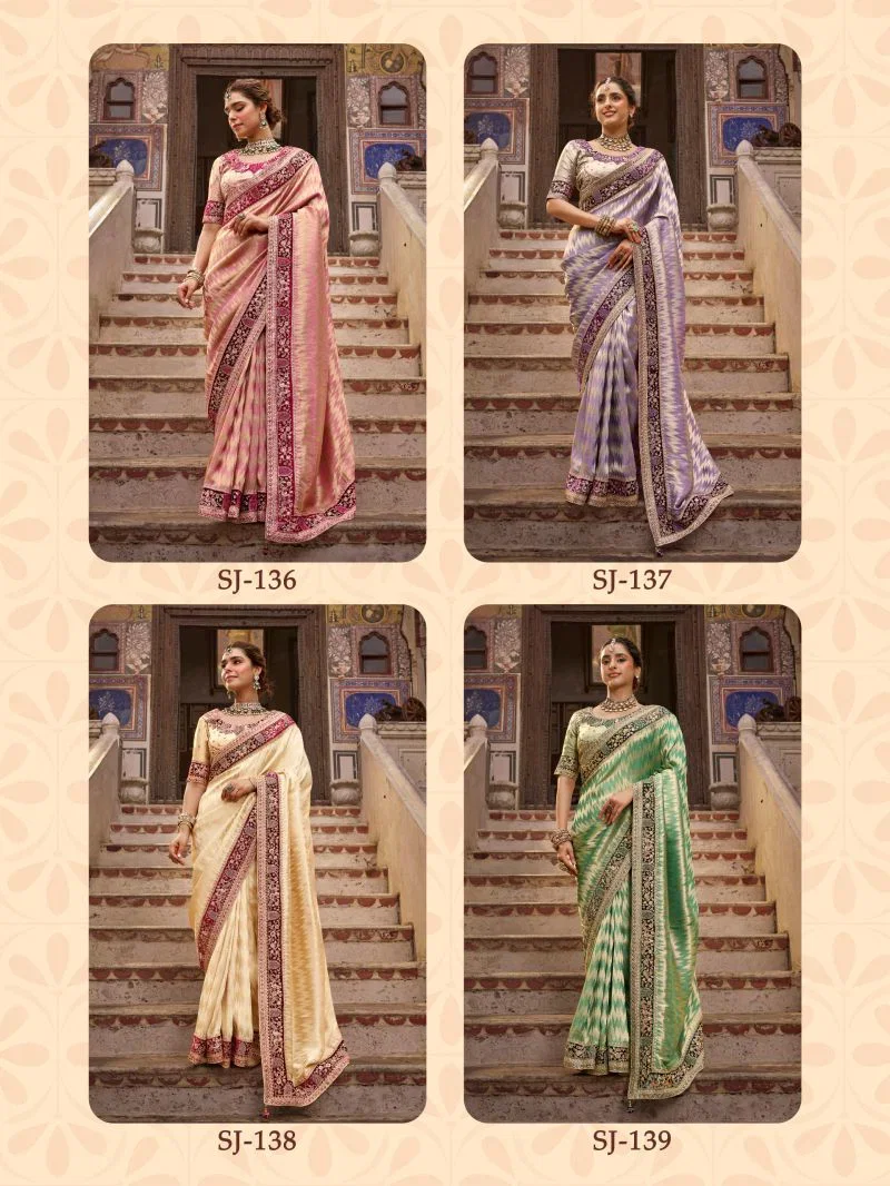 Sajode Sakshi Wholesale Viscose Kanchipuram Handworked Saree Catalog — Wedding Saree, Vardan Ethnic wholesale from Surat — Photo 6