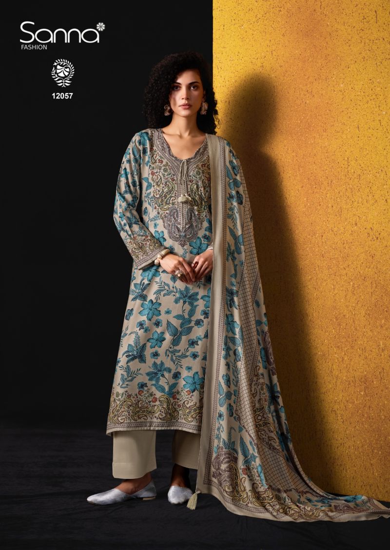 Sanna Elan Viscose Pashmina Digital Print Khatli Work Salwar Kameez Catalog — Wholesale Salwar Suits, Sanna Fashion wholesale from Surat — Photo 3