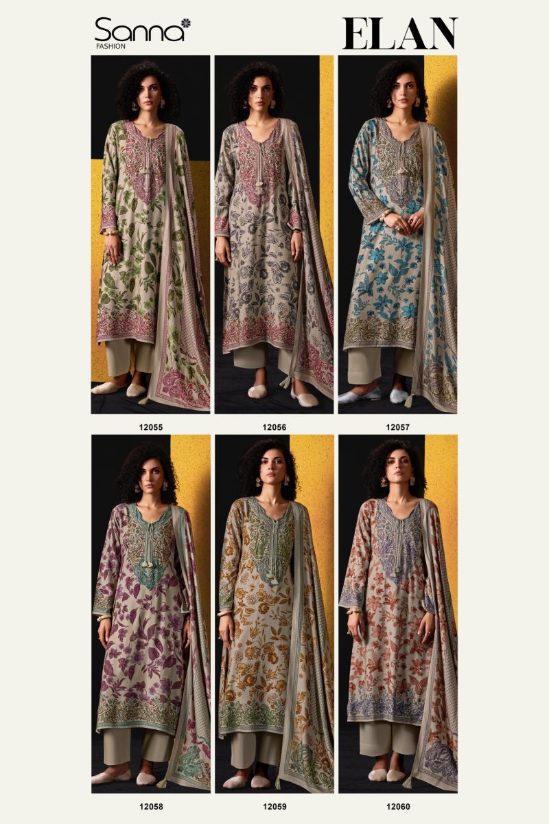 Sanna Elan Viscose Pashmina Digital Print Khatli Work Salwar Kameez Catalog — Wholesale Salwar Suits, Sanna Fashion wholesale from Surat — Photo 8