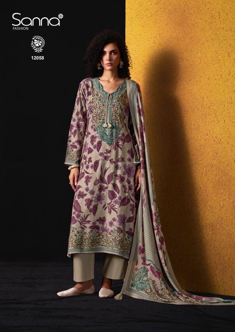 Sanna Elan Viscose Pashmina Digital Print Khatli Work Salwar Kameez Catalog — Wholesale Salwar Suits, Sanna Fashion wholesale from Surat — Photo 5