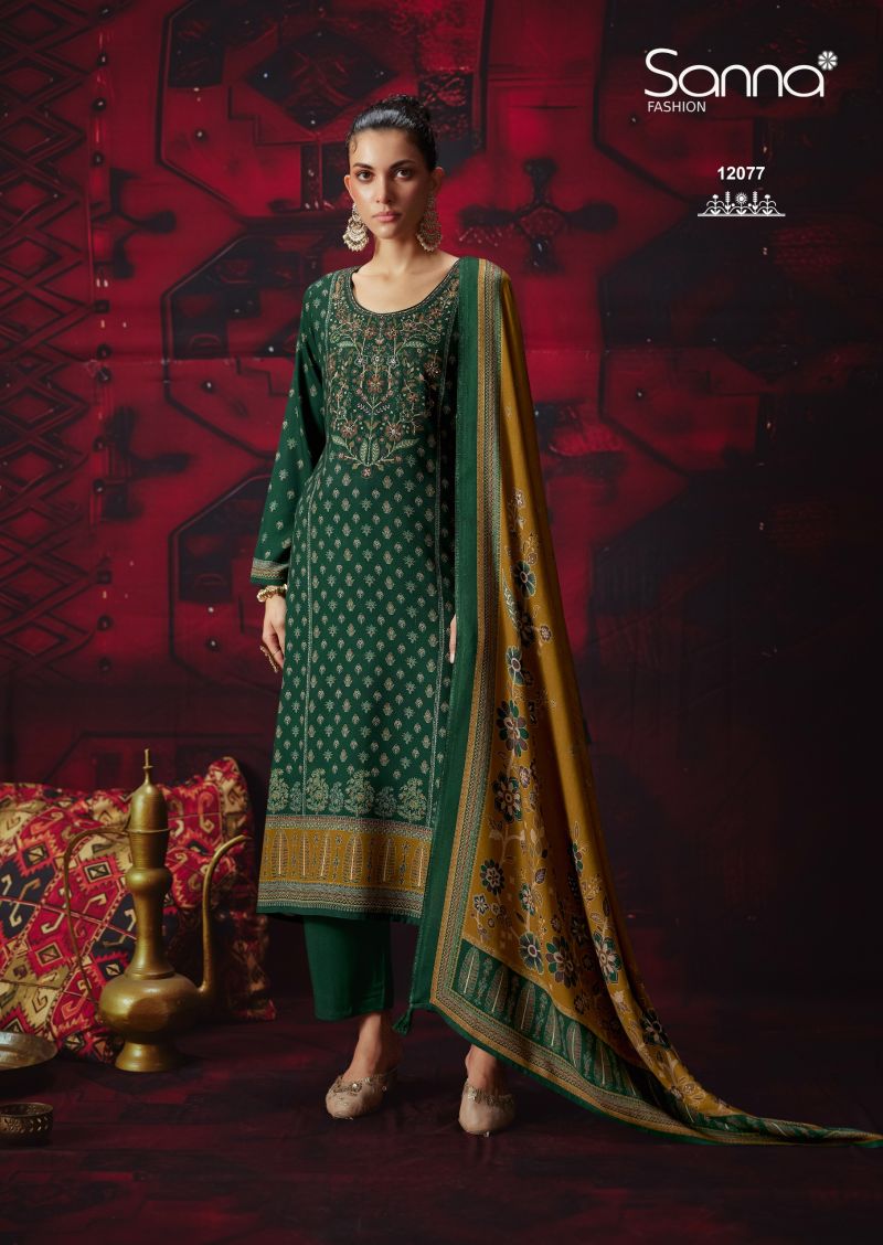 Sanna Khwaab Viscose Pashmina Digital Print Khatli Work Salwar Kameez Catalog — Wholesale Salwar Suits, Sanna Fashion wholesale from Surat — view 3