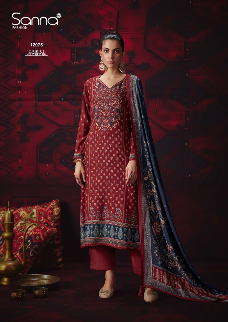 Sanna Khwaab Viscose Pashmina Digital Print Khatli Work Salwar Kameez Catalog — Wholesale Salwar Suits, Sanna Fashion wholesale from Surat — view 5