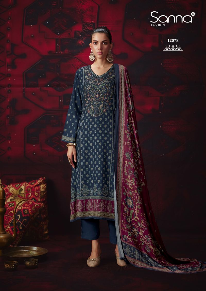 Sanna Khwaab Viscose Pashmina Digital Print Khatli Work Salwar Kameez Catalog — Wholesale Salwar Suits, Sanna Fashion wholesale from Surat — view 2