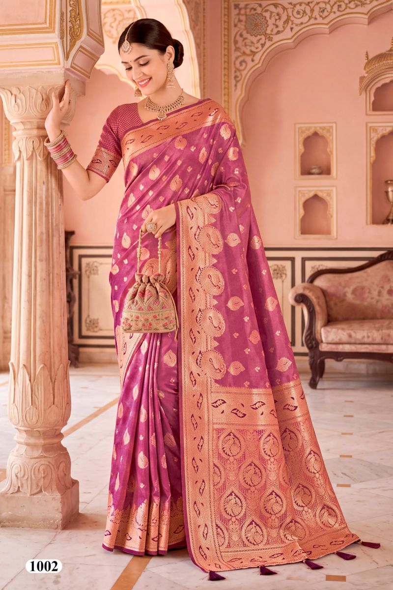 Saroj Coconut Satin Vol 1 Satin Silk Zari Weaving Saree Collection — Festival Sarees, Saroj Saree wholesale from Surat — Photo 4