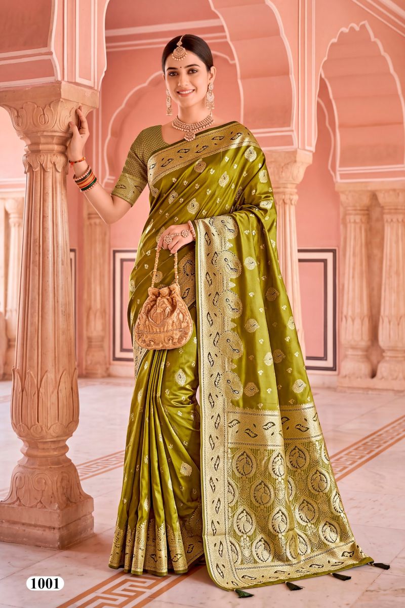 Saroj Coconut Satin Vol 1 Satin Silk Zari Weaving Saree Collection