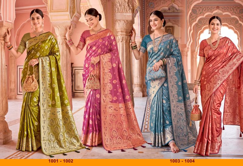 Saroj Coconut Satin Vol 1 Satin Silk Zari Weaving Saree Collection — Festival Sarees, Saroj Saree wholesale from Surat — Photo 5
