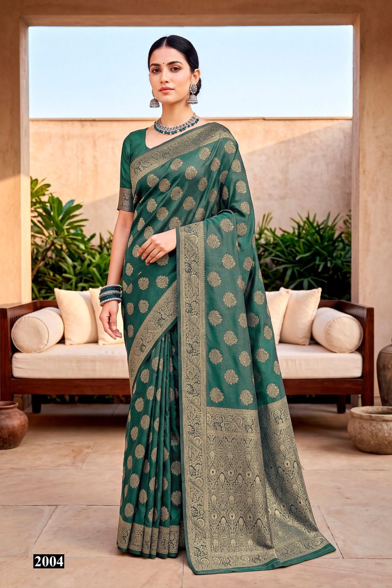 Saroj Destiny Simmer Satin Vol 2 Tissue Satin Silk Collection — Festival Sarees, Saroj Saree wholesale from Surat — Photo 3