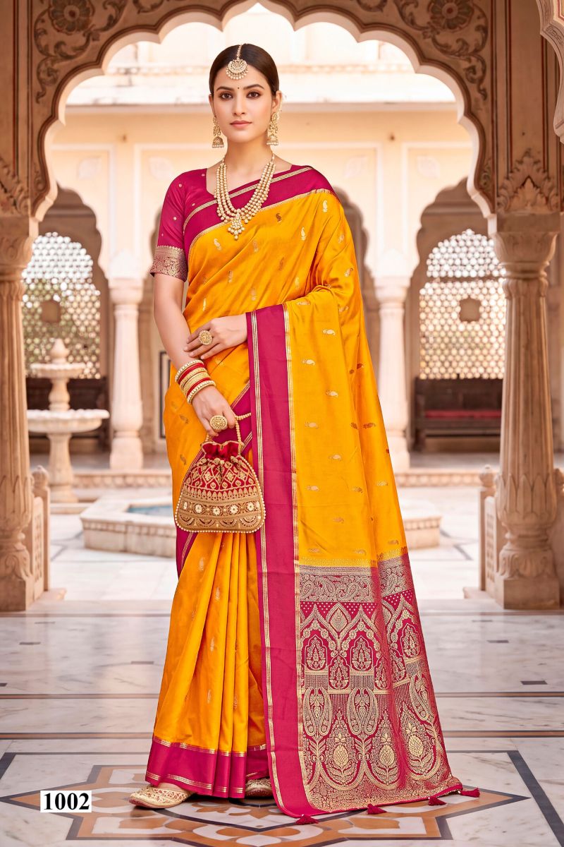 Saroj Narayani Gajji Silk Vol 1 Satin Silk Saree Collection — Wholesale Sarees, Saroj Saree wholesale from Surat — view 4