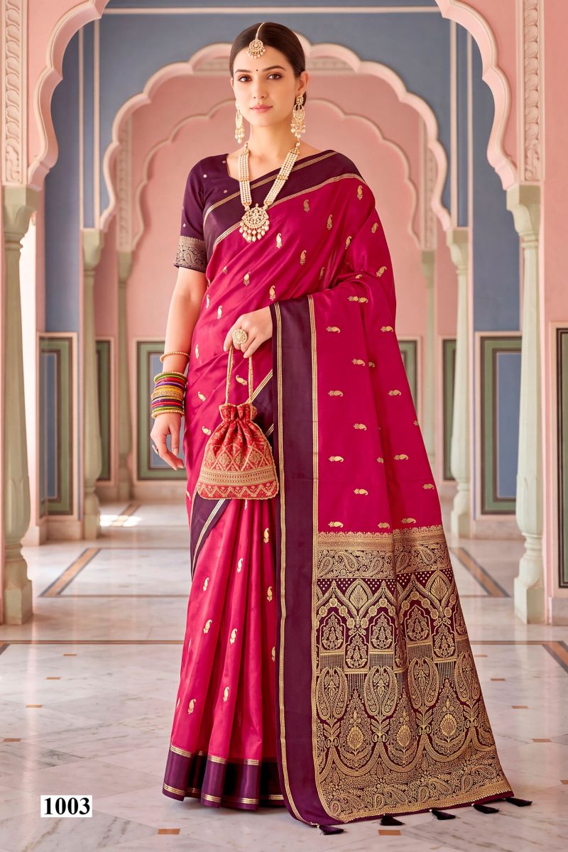 Saroj Narayani Gajji Silk Vol 1 Satin Silk Saree Collection — Wholesale Sarees, Saroj Saree wholesale from Surat — view 3
