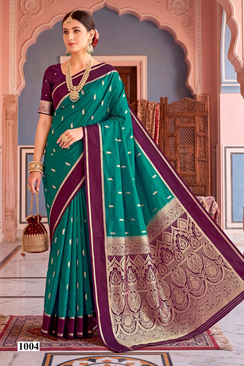 Saroj Narayani Gajji Silk Vol 1 Satin Silk Saree Collection — Wholesale Sarees, Saroj Saree wholesale from Surat — view 2