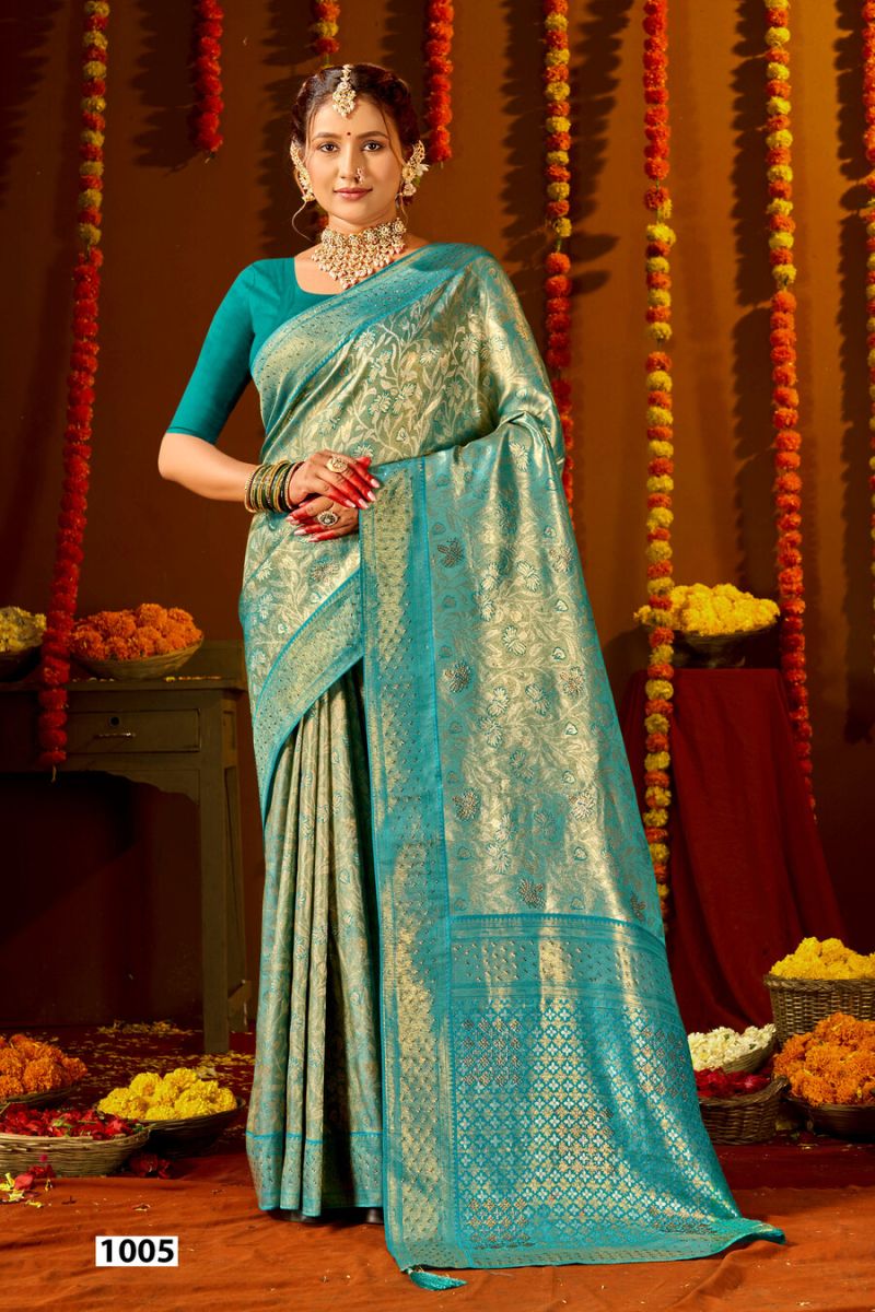 Saroj Niharika Silk Saroski Vol 10 Kanjivaram Silk Saree Collection — Festival Sarees, Saroj Saree wholesale from Surat — Photo 3
