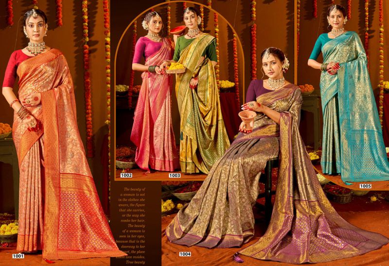 Saroj Niharika Silk Saroski Vol 10 Kanjivaram Silk Saree Collection — Festival Sarees, Saroj Saree wholesale from Surat — Photo 7