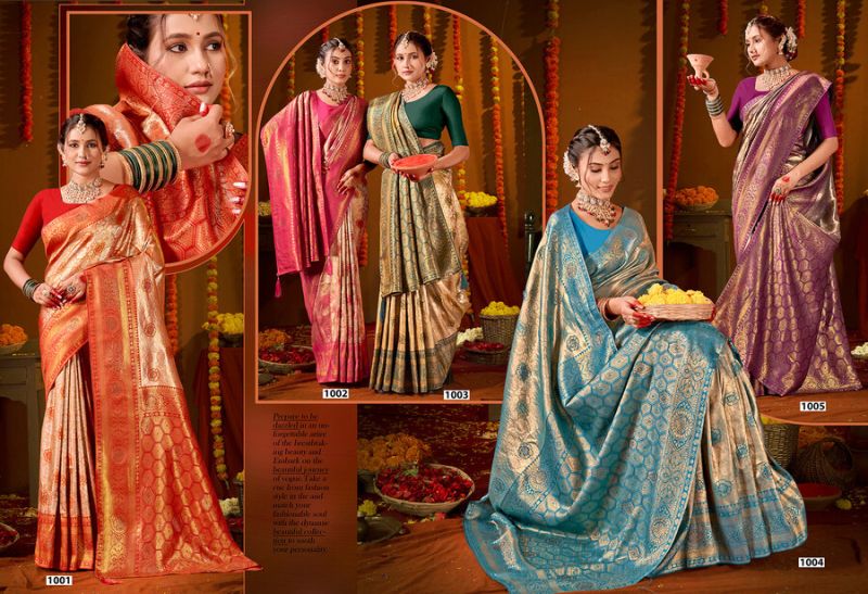Saroj Niharika Silk Saroski Vol 7 Wholesale Kanjivaram Silk Saree Collection — Festival Sarees, Saroj Saree wholesale from Surat — Photo 2