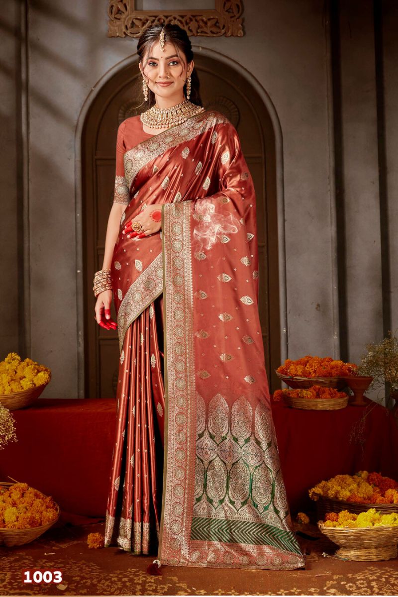 Saroj Pitambari Satiin Saroski Vol 3 Wholesale Satin Silk Saree Collection