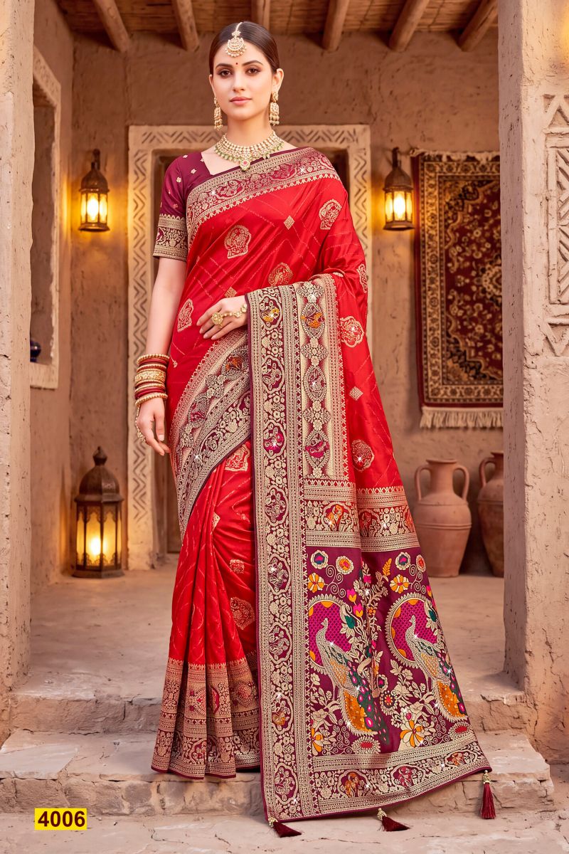 Saroj Ravina Satin Saroski Vol 4 Wholesale Satin Silk Saree Collection