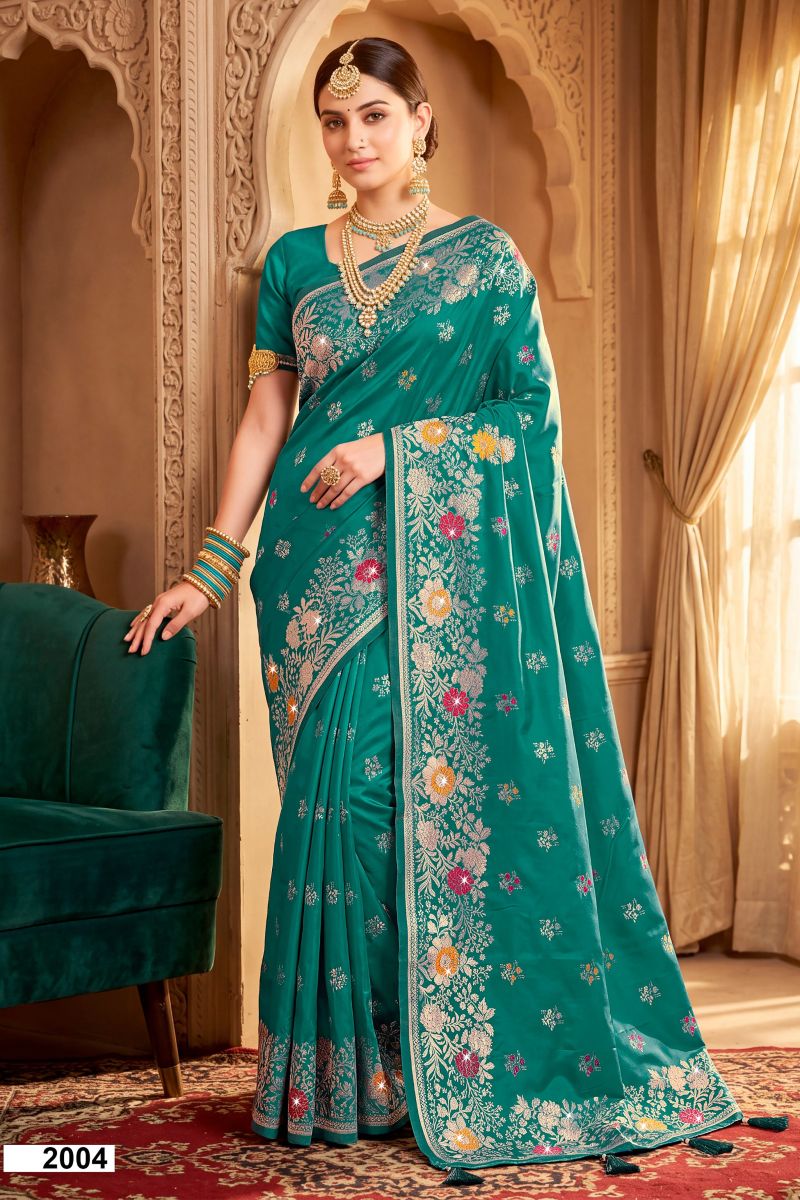 Saroj Riddhima Satin Saroski Vol 2 Satin Silk Saree Collection — Wholesale Sarees, Saroj Saree wholesale from Surat — view 2