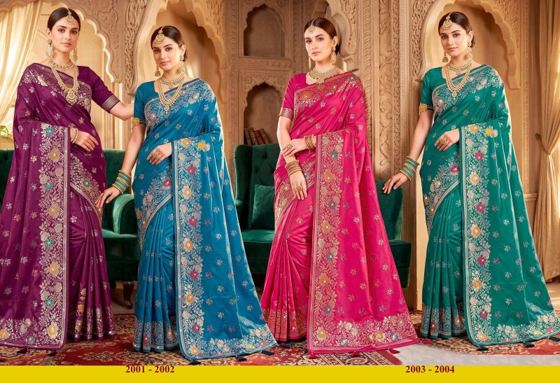 Saroj Riddhima Satin Saroski Vol 2 Satin Silk Saree Collection — Wholesale Sarees, Saroj Saree wholesale from Surat — view 5