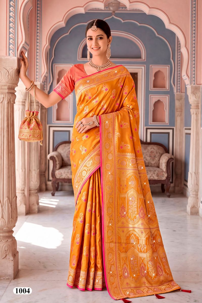 Saroj Rimzim Satin Saroski Vol 1 Satin Silk Saree Collection — Festival Sarees, Saroj Saree wholesale from Surat — Photo 2