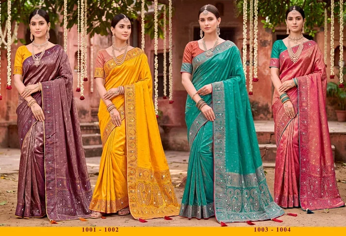 Saroj Sanwariya Satin Saroski Vol 1 Wholesale Silk Saree Catalog — Wholesale Sarees, Saroj Saree wholesale from Surat — Photo 5