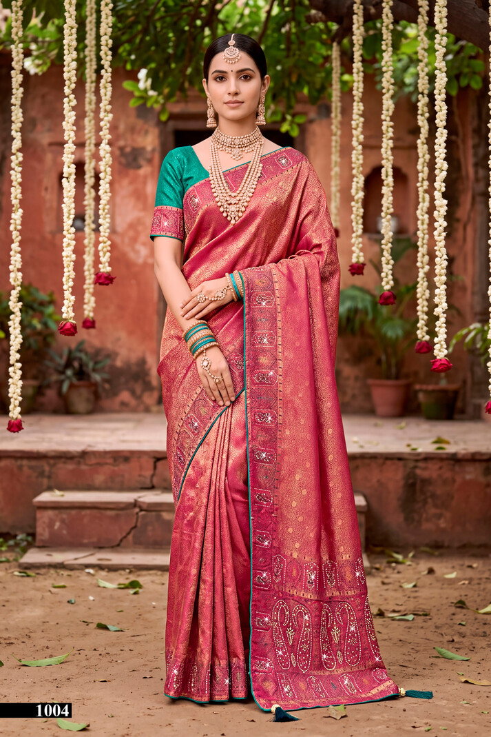 Saroj Sanwariya Satin Saroski Vol 1 Wholesale Silk Saree Catalog