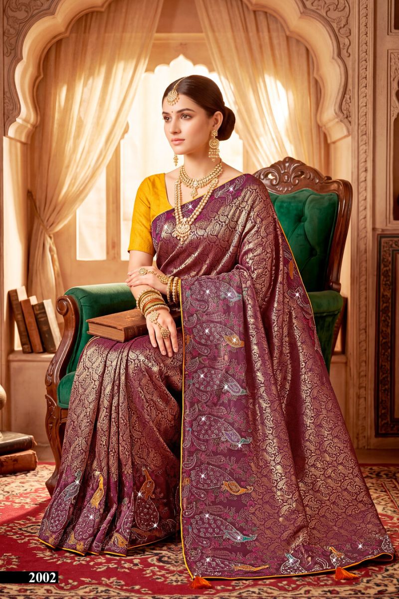 Saroj Sanwariya Satin Saroski Vol 2 Wholesale Silk Saree Collection