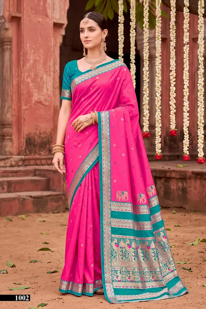 Saroj Usha Silk Vol 1 Wholesale Soft Silk Saree Collection — Wholesale Sarees, Saroj Saree wholesale from Surat — view 2