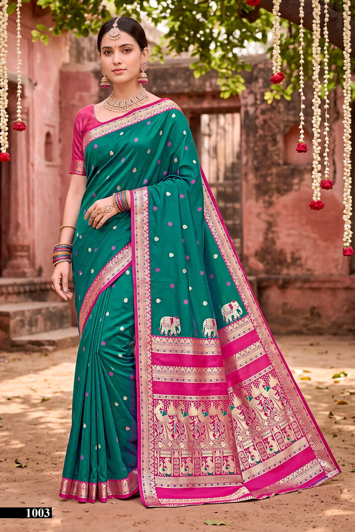 Saroj Usha Silk Vol 1 Wholesale Soft Silk Saree Collection — Wholesale Sarees, Saroj Saree wholesale from Surat — view 6