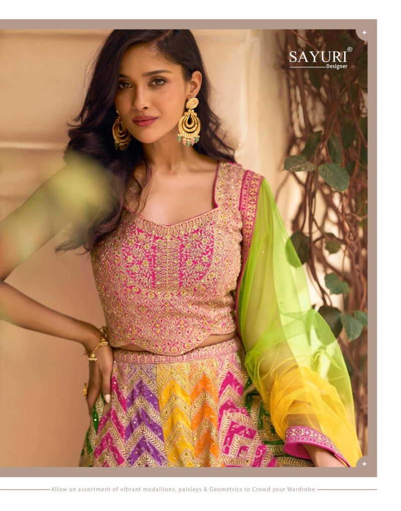 Sayuri Muskan Chinon Silk Embroidered Designer Indo Western Collection — Festive Designer Catalog, Sayuri Designer wholesale from Surat — Photo 4