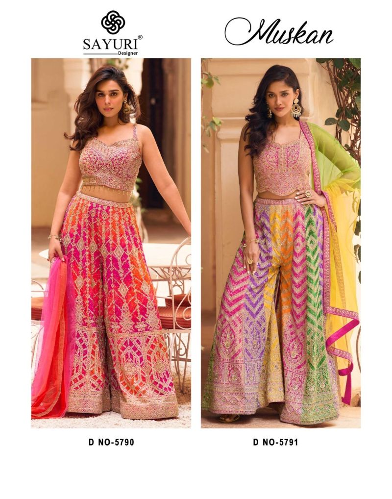 Sayuri Muskan Chinon Silk Embroidered Designer Indo Western Collection — Festive Designer Catalog, Sayuri Designer wholesale from Surat — Photo 3