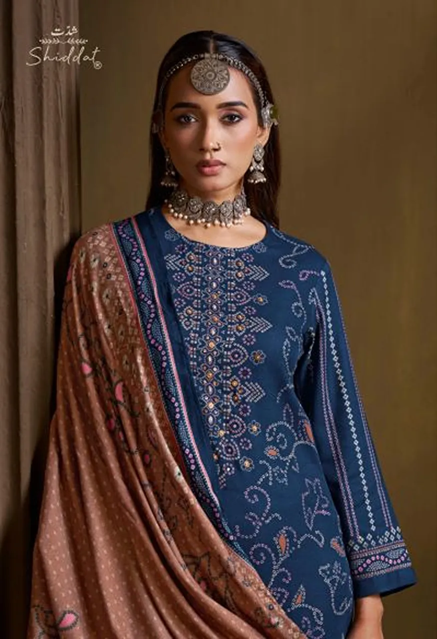 Shiddat Calista 117 Viscose Pashmina Digital Print Designer Salwar Kameez Collection
