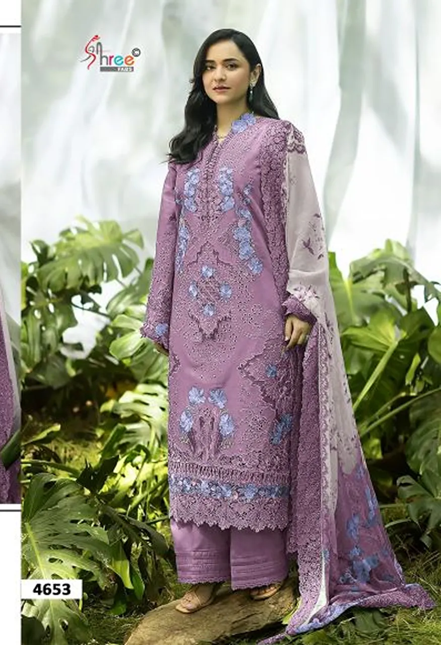 Shree Elaf Premium Vol 3 Cotton Dupatta Cotton Embroidered Salwar Kameez Catalog — Wholesale Salwar Suits, Shree Fabs wholesale from Surat — Photo 2